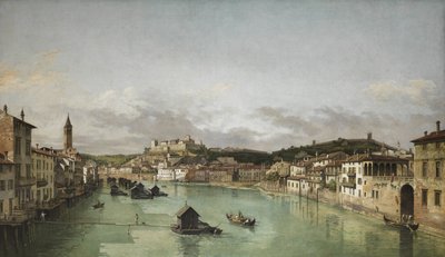 Uitzicht op Verona (naar Bernardo Bellotto) ca. 1760-70 door William Marlow